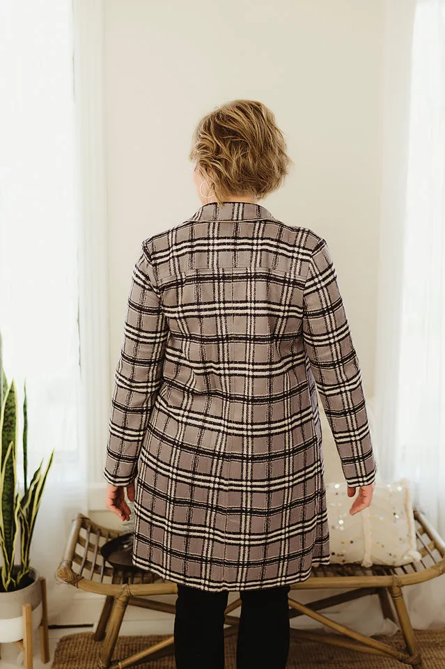 Plaid Suede Blazer
