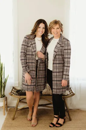 Plaid Suede Blazer