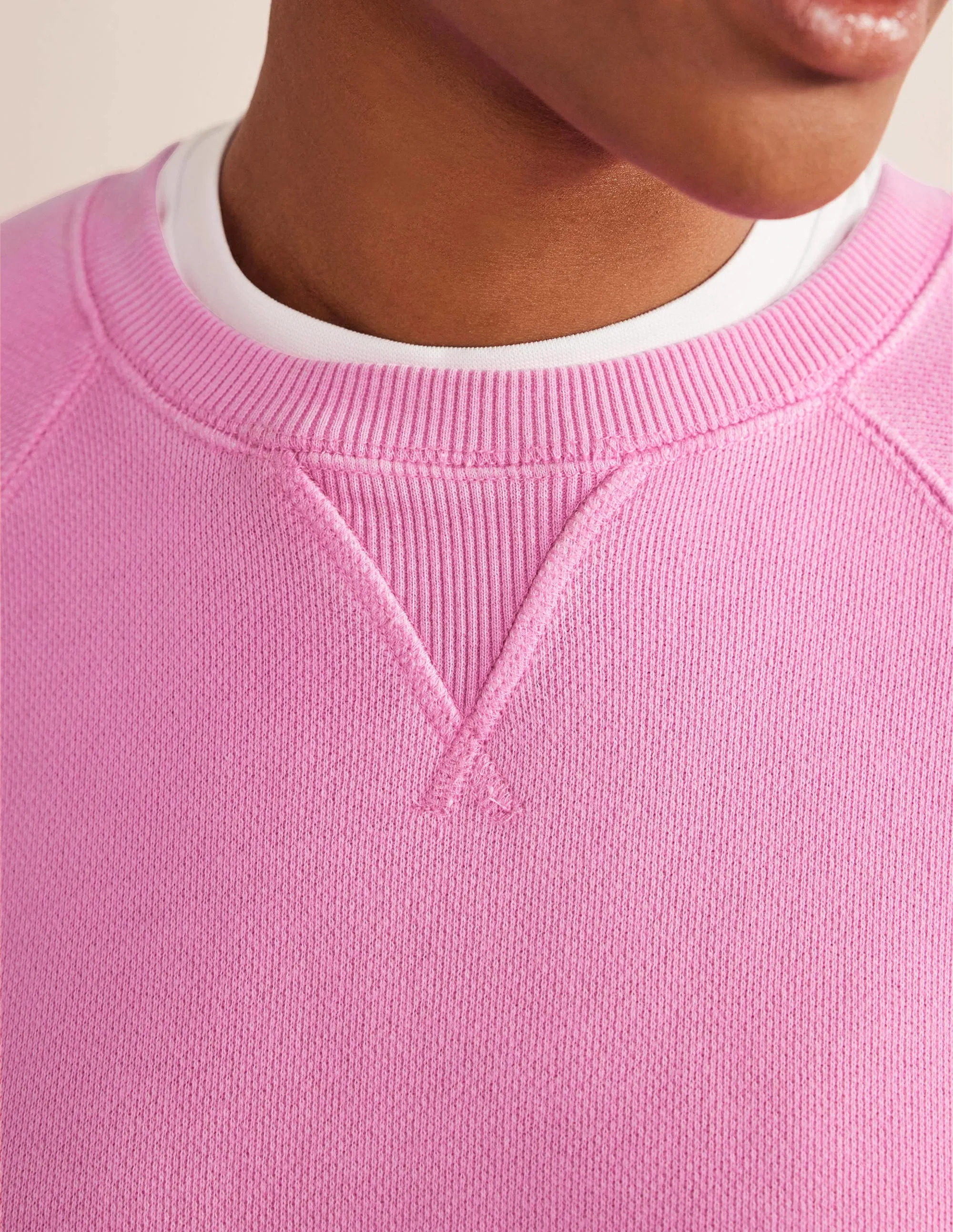 Relaxed Raglan Sweatshirt-Wild Orchid