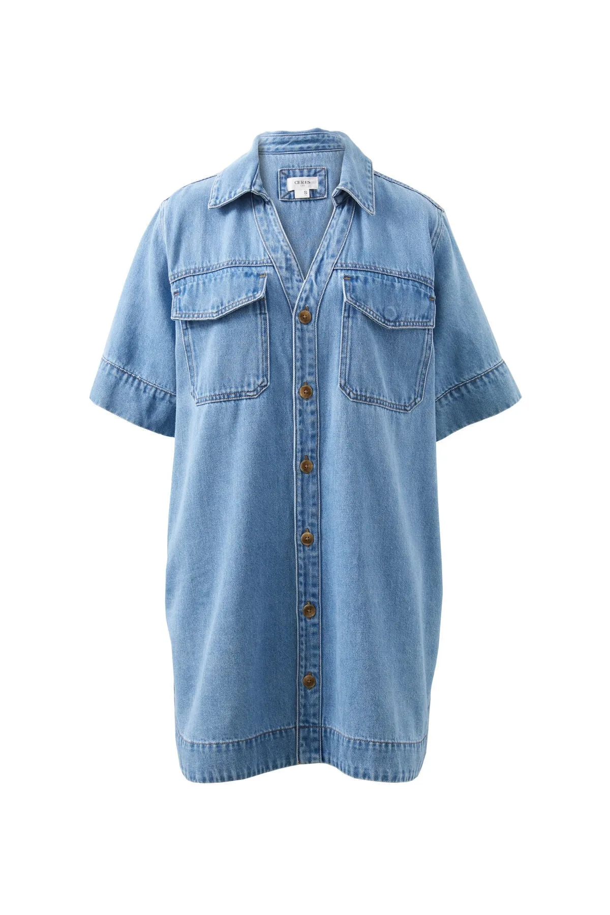 Relaxed Shirt Dress - Mid Vintage