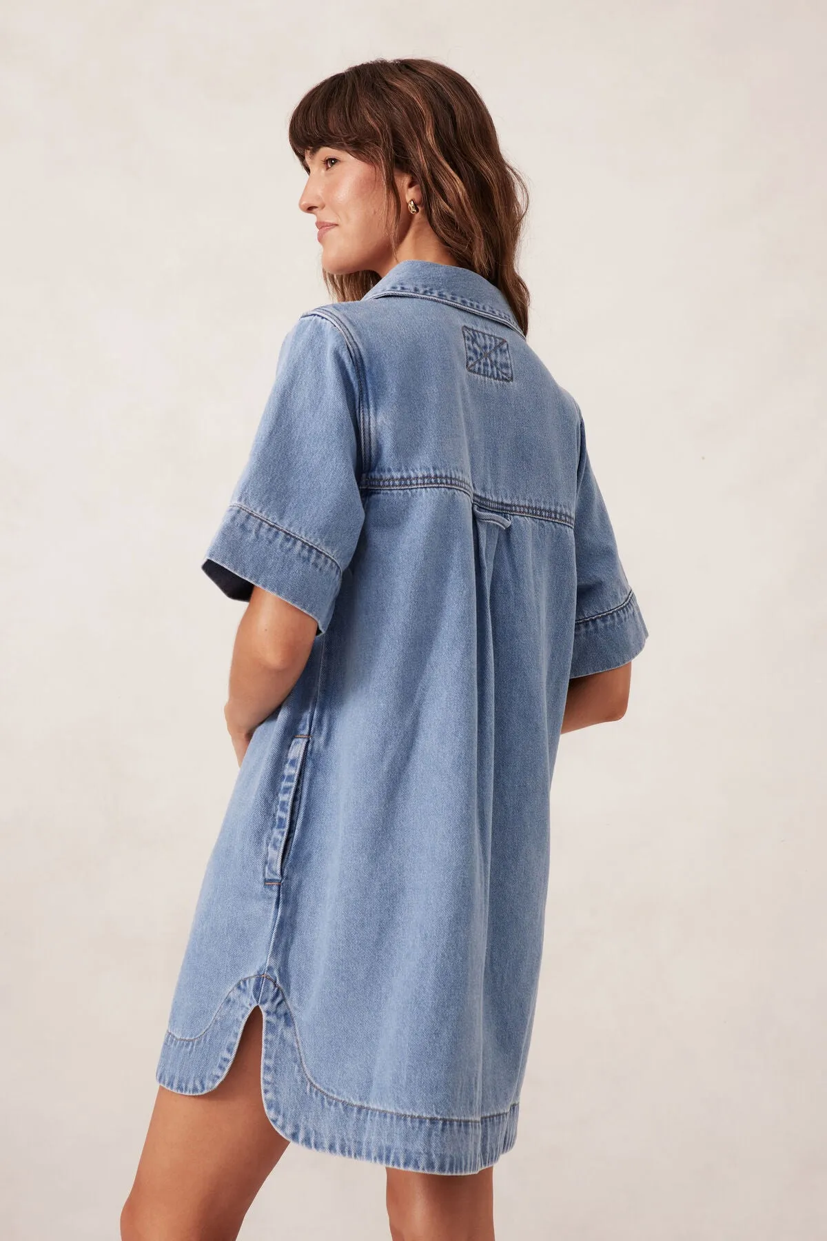 Relaxed Shirt Dress - Mid Vintage
