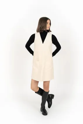 Riley Cord Dress - Vanilla