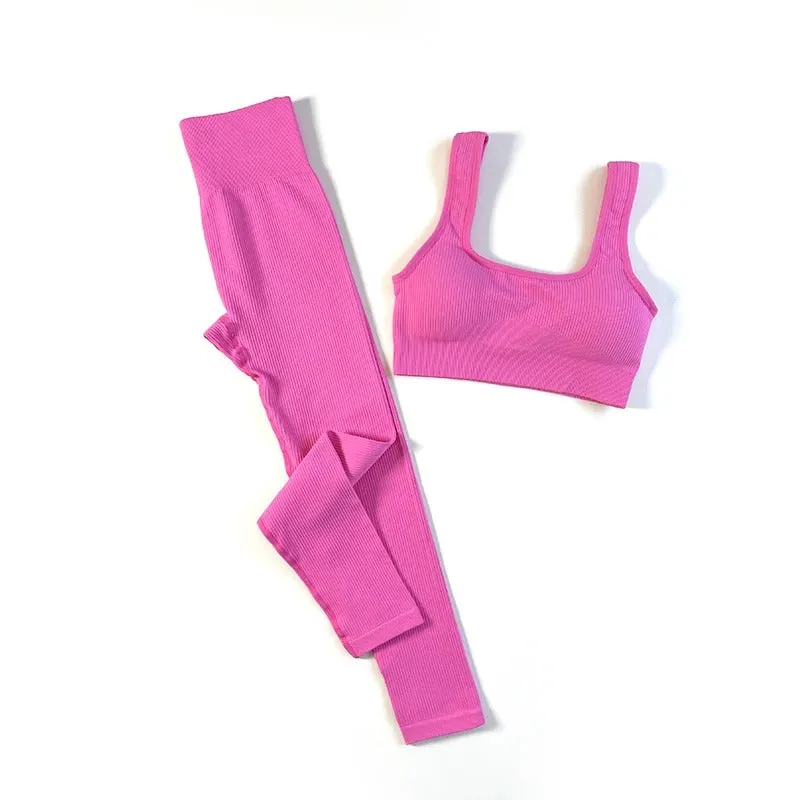 Seamless Ribbed Yoga Set