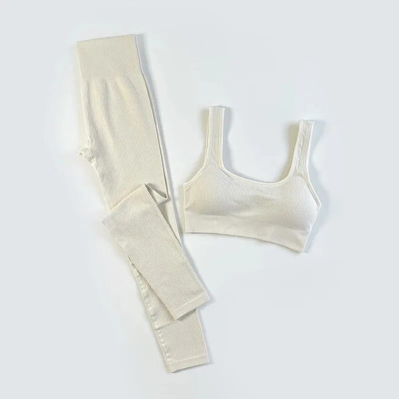 Seamless Ribbed Yoga Set