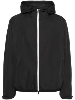 slogan-print shell jacket