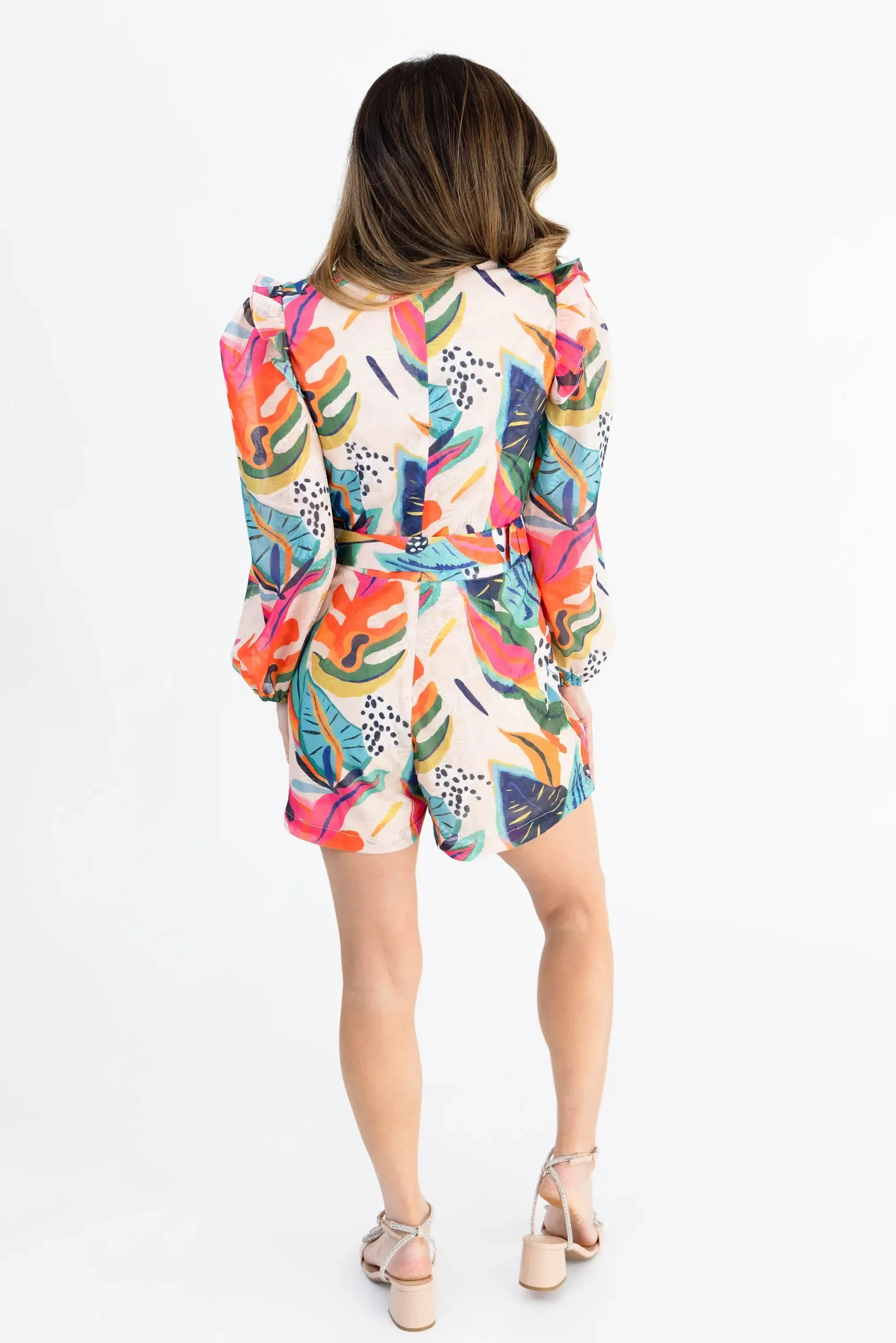 Sun-Kissed Serenity Belted Romper