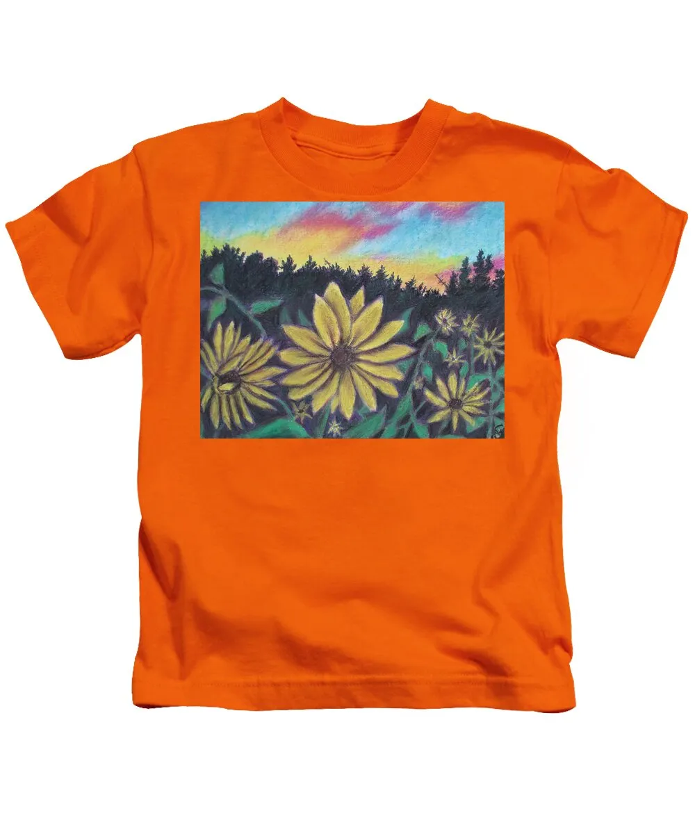 Sunflower Sunset - Kids T-Shirt