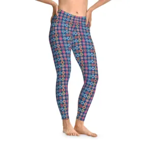 Vibrant Colorful Pattern Spandex Leggings