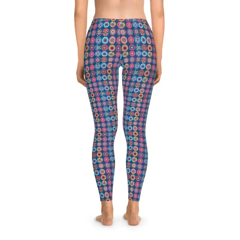 Vibrant Colorful Pattern Spandex Leggings