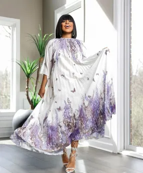 White floral relaxed dress