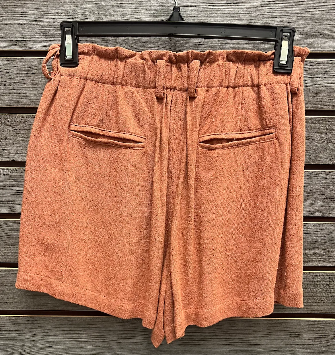 Woven Linen Paperbag Shorts