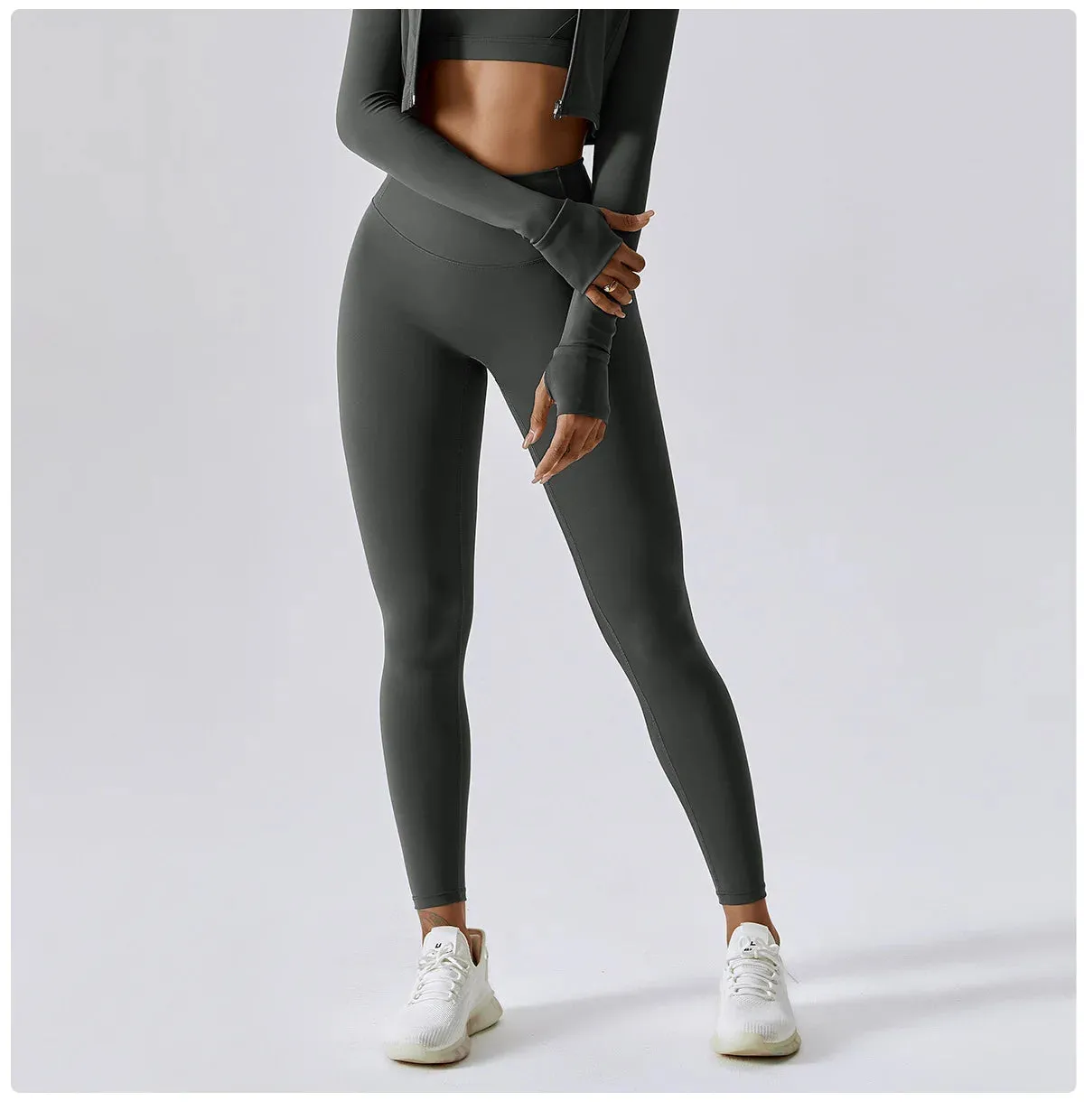 Xena-Seamless High-Waist Workout Leggings, Tummy control