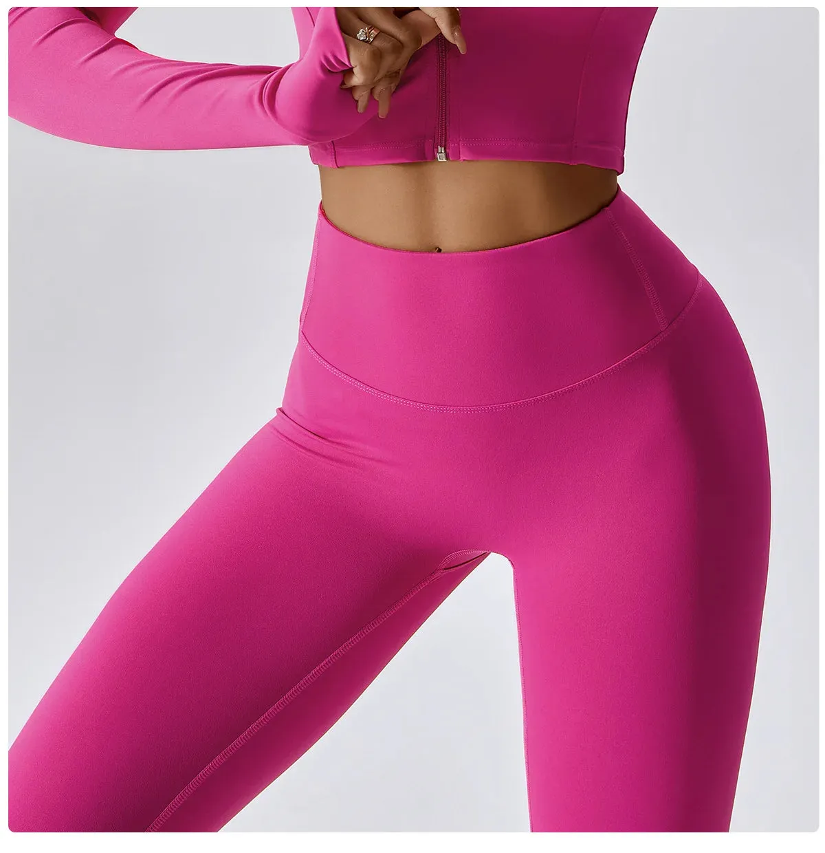 Xena-Seamless High-Waist Workout Leggings, Tummy control
