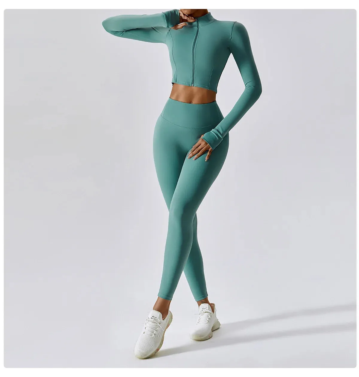 Xena-Seamless High-Waist Workout Leggings, Tummy control